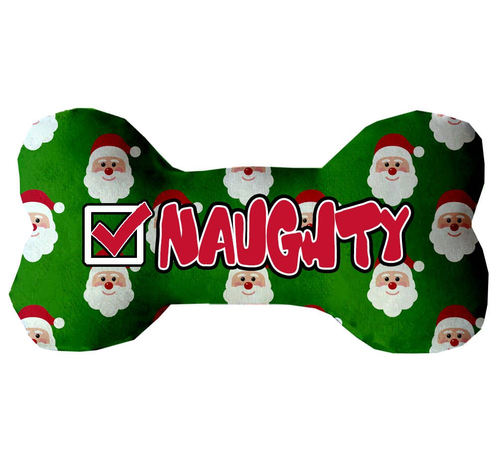 Naughty List Bone Dog Toy