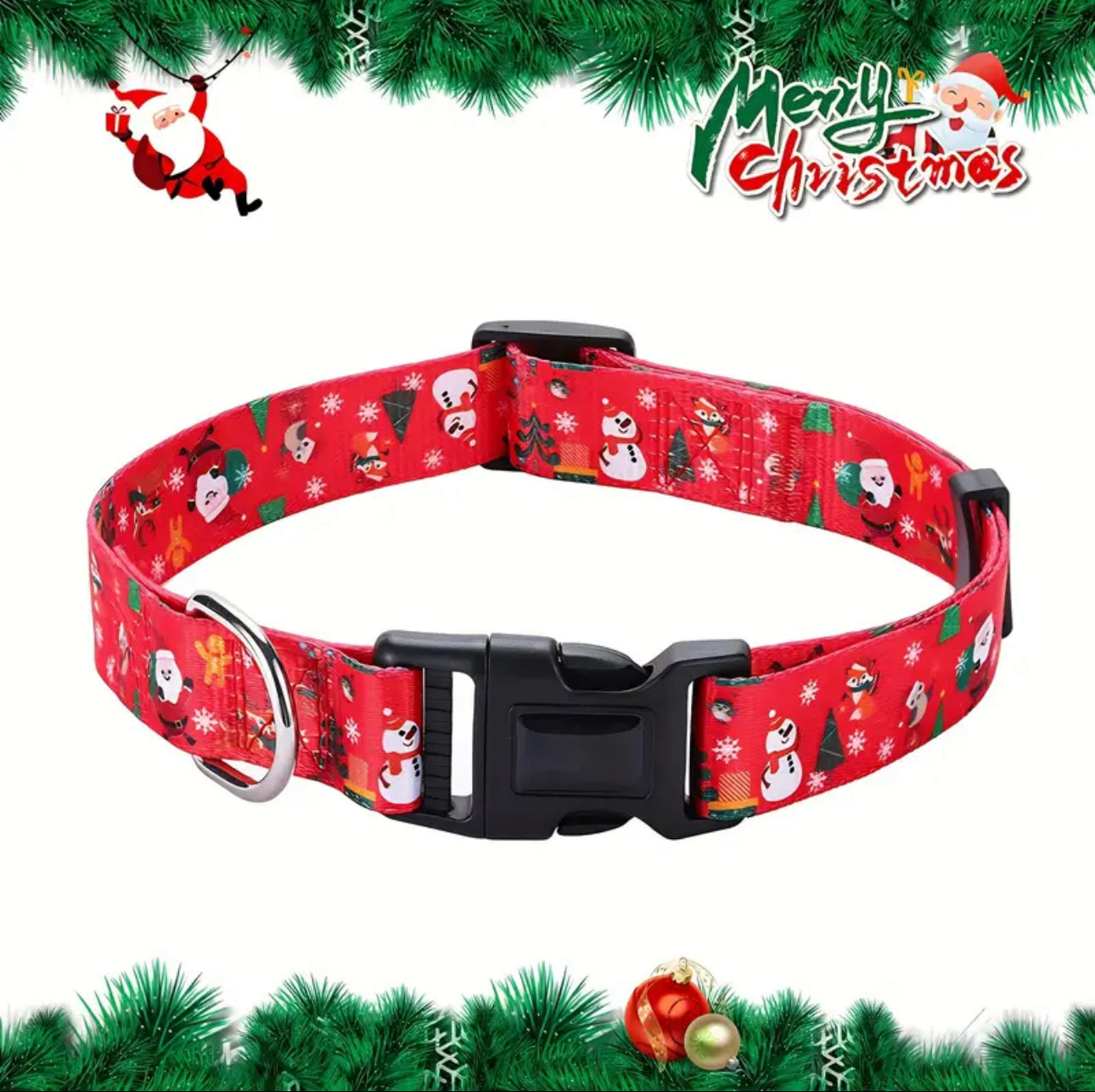 Festive Holiday Dog Collar