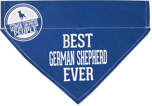 Best German Shepherd - 12" x 8" Canvas Slip-on Pet Bandana