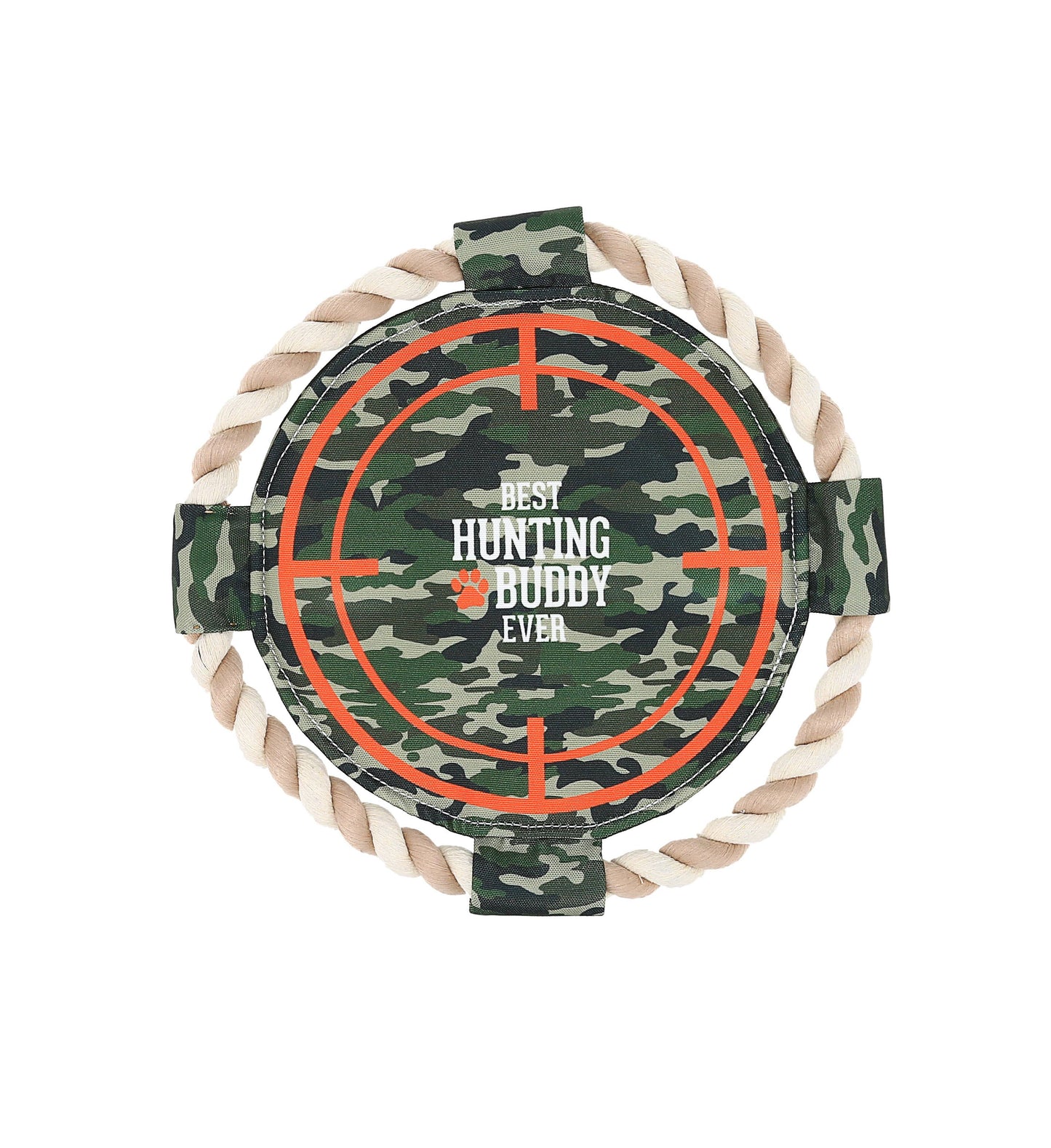 Hunting Buddy - 10" x 10" Canvas Dog Toy on Rope