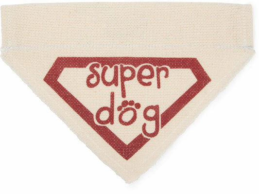 Red Super Dog Canvas Small Dog Bandana