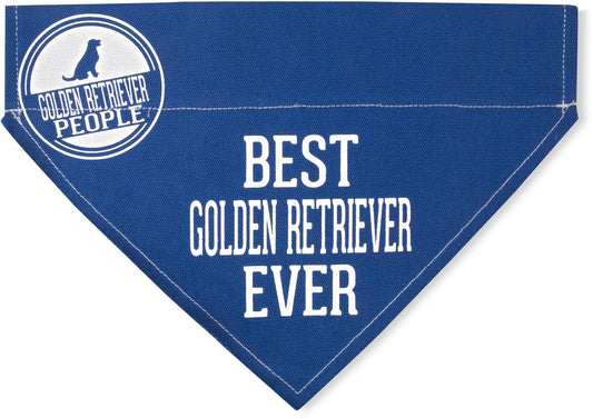 Best Golden Retriever - 12" x 8" Canvas Slip-on Pet Bandana