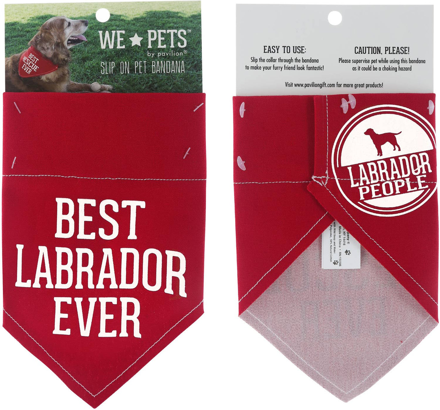 Best Labrador - 12" x 8" Canvas Slip-on Pet Bandana