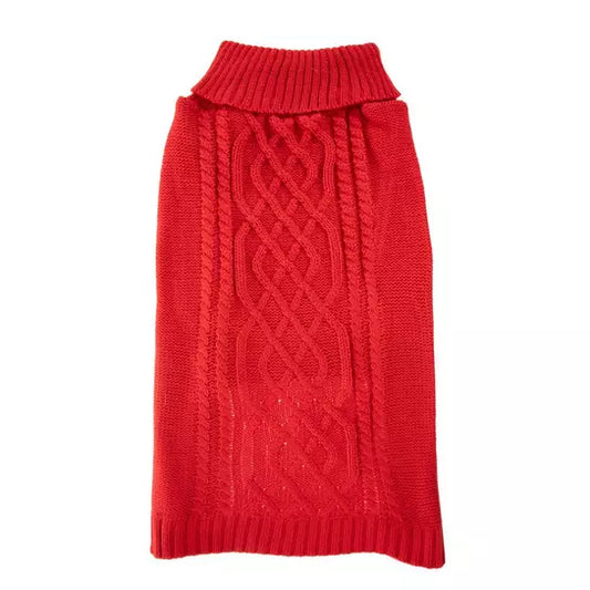 Red Cable Sweater